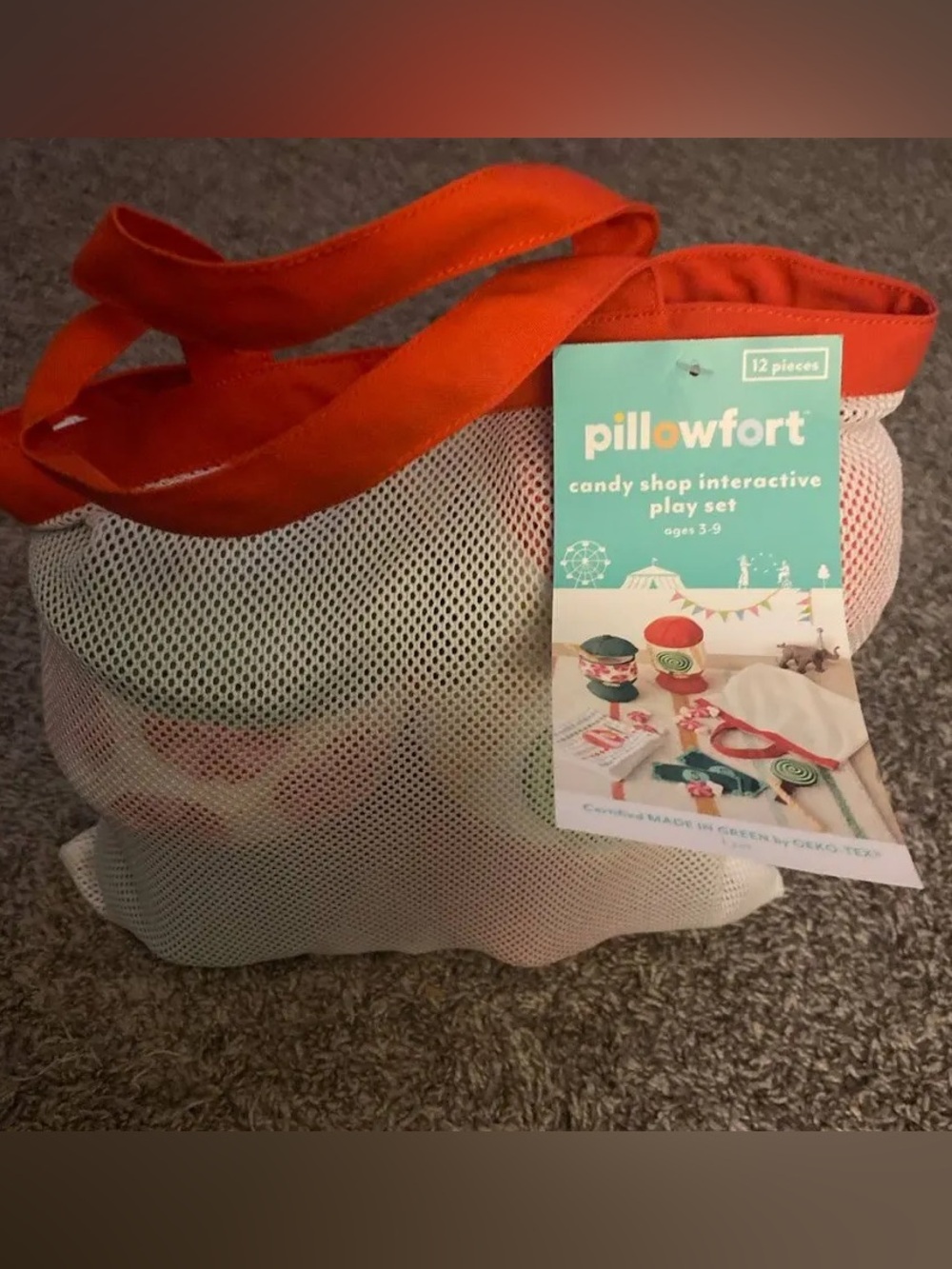 Pillowfort Candy Shop Play Set with Orange Handles & White Mesh Tote